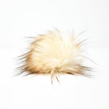 Vanilla Faux Fur Pom Poms