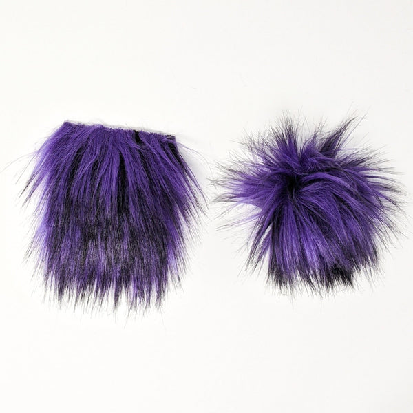Violet Purple - Faux Fur Pre-Cut DIY Squares