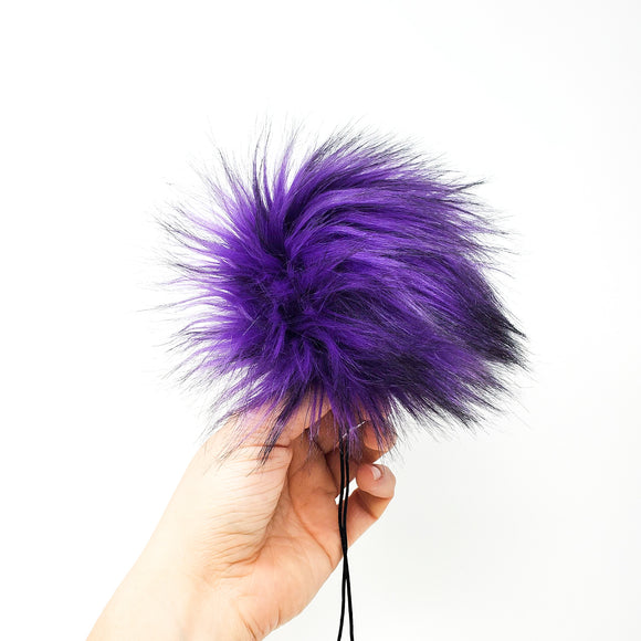 Violet Purple Faux Fur Pom Poms