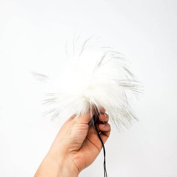 White Faux Fur Pom Poms (ARCHIVED)