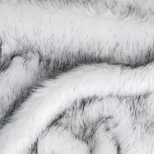 White Wolf Fake Fur Faux Fur Fabric by the Metre / Yard