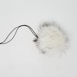 White Wolf Faux Fur Pom Poms - 0