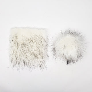 White Wolf - Faux Fur Pre-Cut DIY Squares