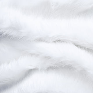 White Faux Fur Fabric for sale