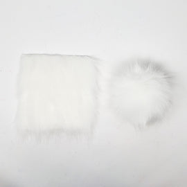 Whiteout - Faux Fur Pre-Cut DIY Squares