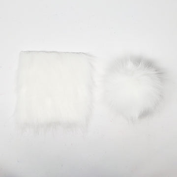 Whiteout - Faux Fur Pre-Cut DIY Squares